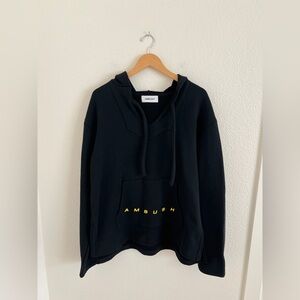 AMBUSH black logo baja hoodie / oversized men's S